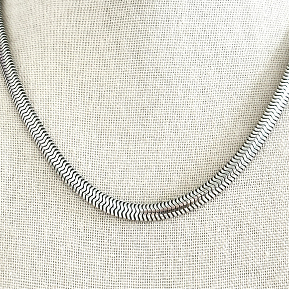 H&Beautimer Classic Men 925 Sterling Silver Flat Snake Chain  925 Sterling Silver 6MM Flat Snake Chain Necklace 18\